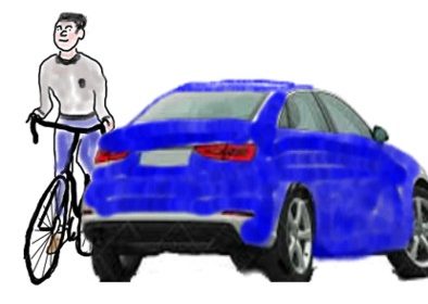 Cyclistes à contre sens